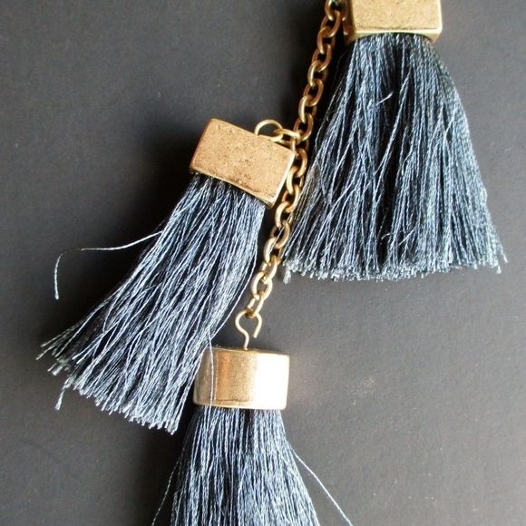 New DIRECTIONS Blue Tassel Necklace - Picture 5 of 5